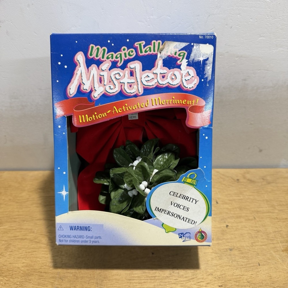 Magic Talking Mistletoe Animated Christmas Ornament Decoration N2 Toys 2002‎ New